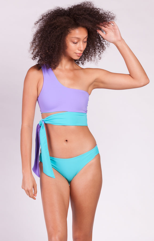 Surf Souleil Goddess Color-Block Bikini Top