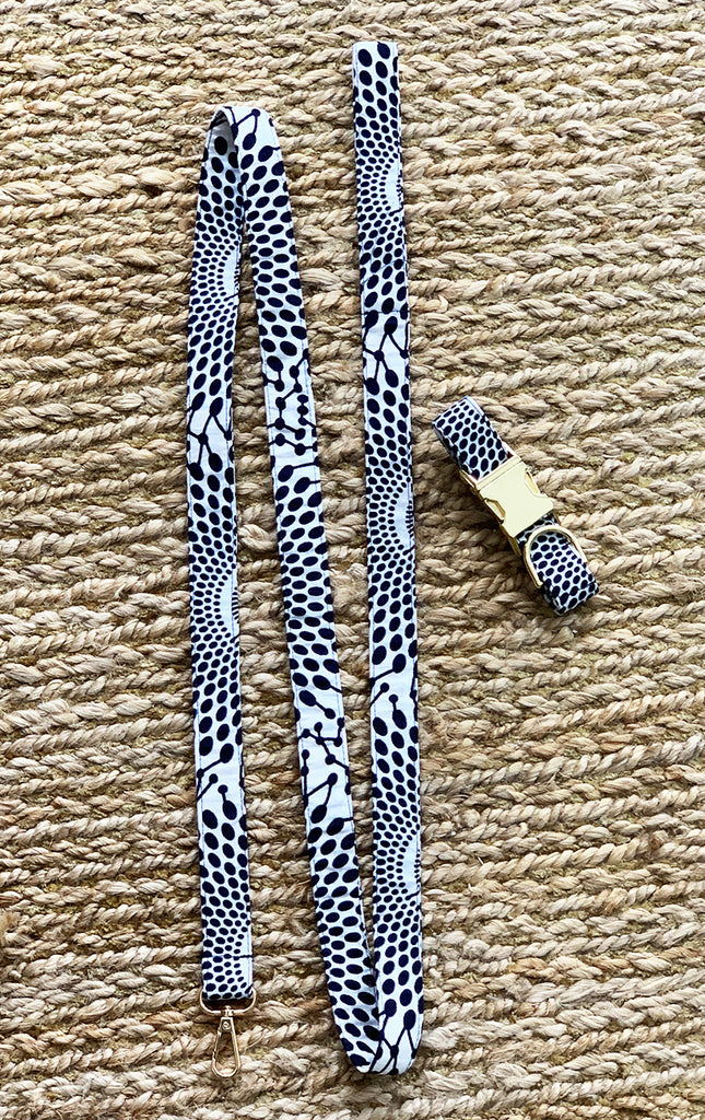 Doggy Matching Leash - Navy Sun Dots - Surf Souleil