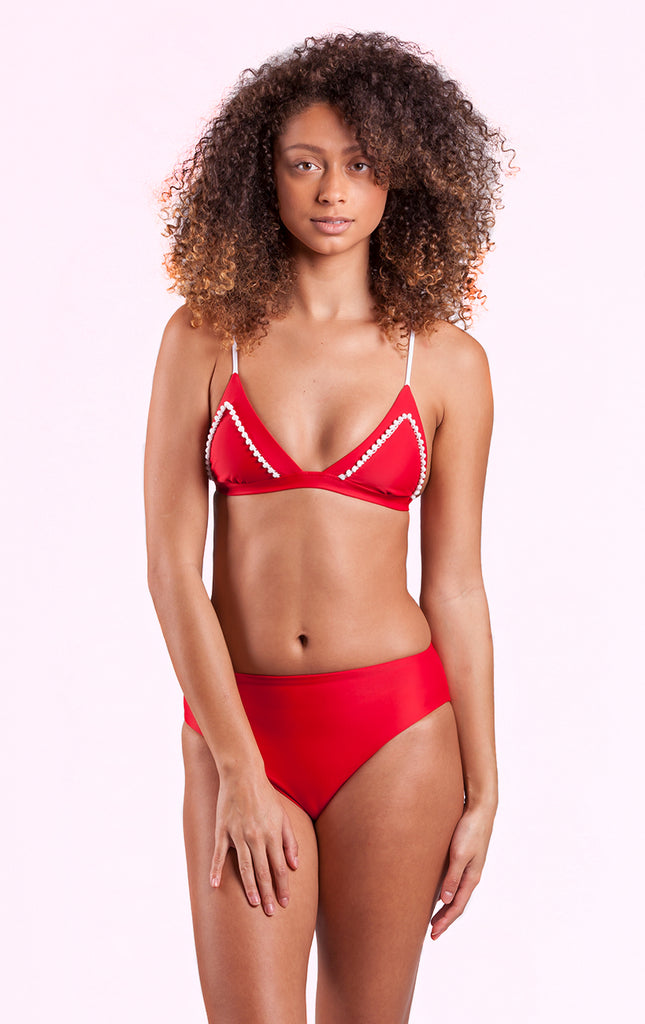 Surf Souleil Malina Bralette in Red - Surf Souleil
