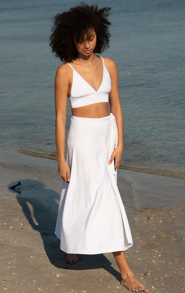 Talia Slit Skirt Cover-Up - Surf Souleil