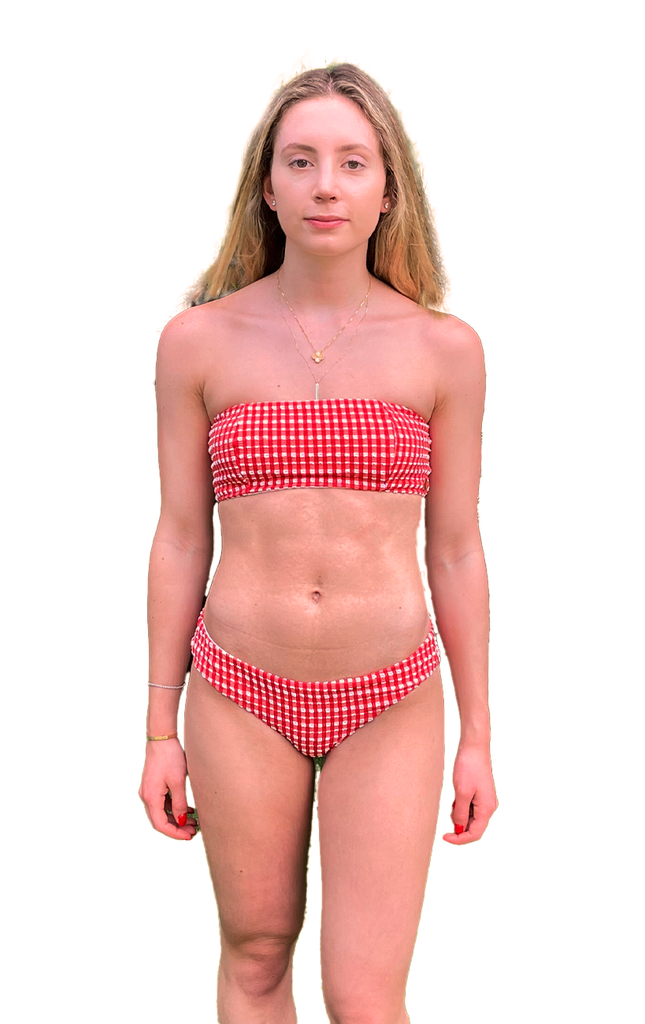 Bardot Seersucker Stripe Bandeau Top