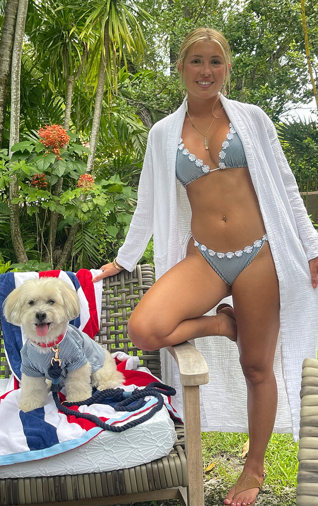 Daisy Jane Seersucker String Bikini Top