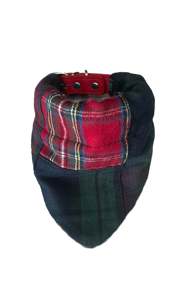 Madras Dog Collar Scarf