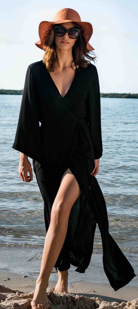 Surf Souleil Goddess Maxi Kimono White - Surf Souleil