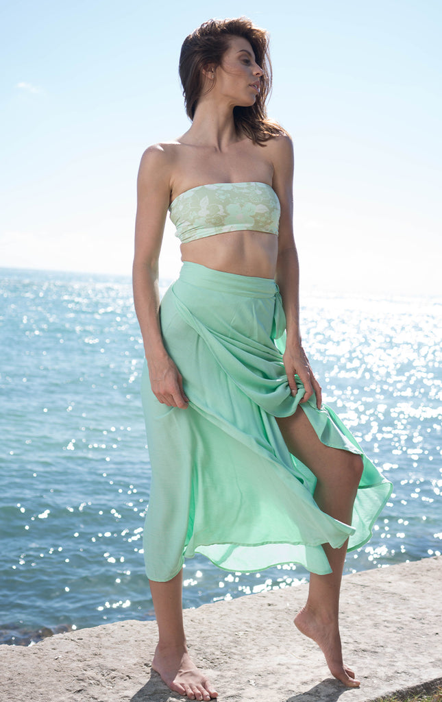 Surf Souleil Goddess Wrap Skirt Mint - Surf Souleil